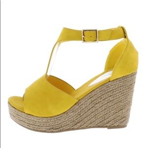 Yellow espadrilles. Brand New Never Worn!